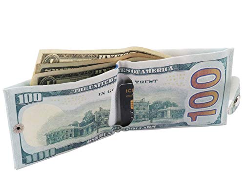 Minimalist Slim Wallet for Men- US Dollar Bill Wallet Credit Card Photo Holder Bifold- Zipper Design2
