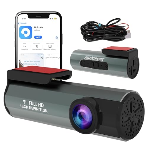 Image of AllExtreme X5 Car Dash Camera 2MP FHD 1080P 140˚Wide Angle Night Vision Cam WiFi App Connectivity with Emergency Recording & Parking Monitoring Sensor Support UPTO 128GB Class 10 SD Card