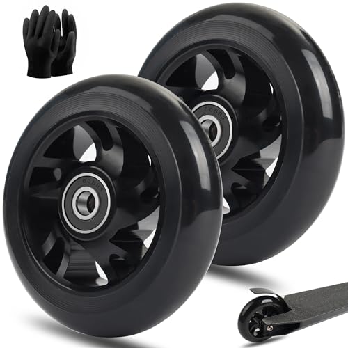 Scooter Wheels Pro Replacement Parts - 100mm With Aluminum Alloy Wheel Rim and...