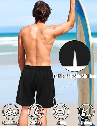Sarfel Mens Swim Trunks with Compression Liner Mens Bathing Suit 7 Inch Inseam Quick Drying Men's Board Shorts Men's Swimwear3
