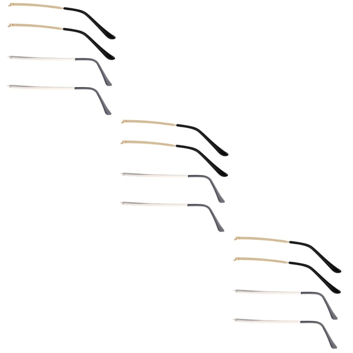 Ipetboom 3sets Sunglasses Eyeglasses Replacement Parts Metal Temple Arms Easy Install 2pairs*3