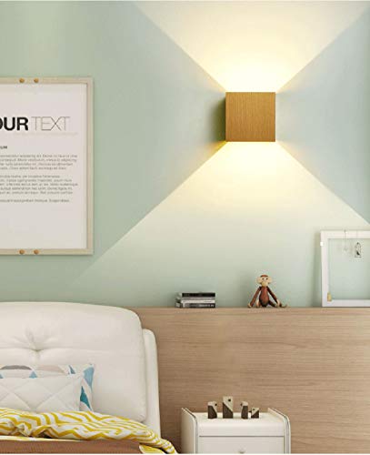 Black Friday - 50% OFF Phube 6w LED Wall Lamp Modern Up Down Wall Light Adjustable Wall Sconce Indoor Lighting Fixture for Bedroom Living Room(Gold+10cm)