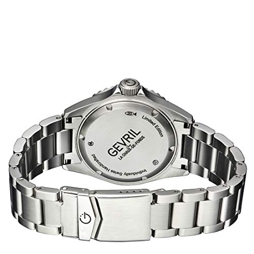 Gevril 4951A Men's Wall Street Swiss Automatic 2nd Timezone Stainless Steel Bracelet Date Watch3