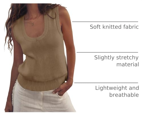 Image of Saodimallsu Women's Ribbed Knit Sweater Vest