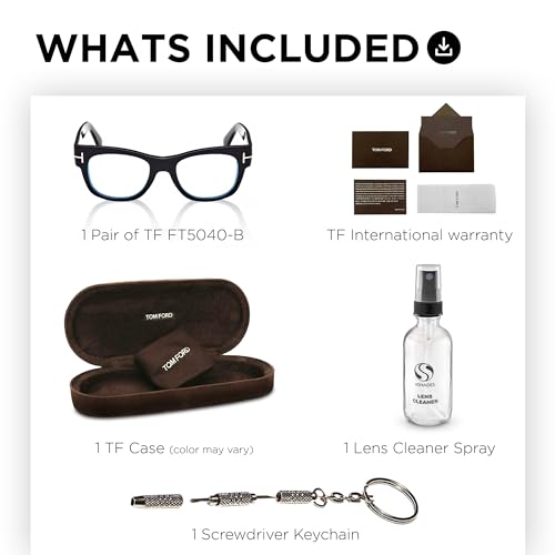 Image of Tom Ford FT5040-B Square Shape Eyeglass Frame With Luxury Eyewear Kit