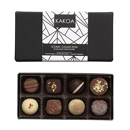 Image of Kakoa Vegan Milk Chocolate Selection Gift Box, Plant-Based, 8 Chocs