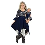 Mädchen und Puppenkleid kann in der Maschine kalt gewaschen werden. Zum Trocknen aufhängen. Empfohlener Verkaufspreis £ 59.99 und 5-Sterne-Feedback.