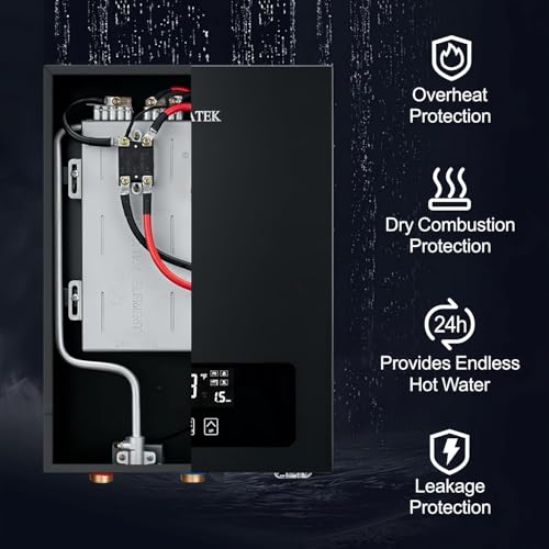 Electric Tankless Water Heater SIVUATEK 14kW, 240V - On-Demand Hot Water for Whole House - ETL Certified, Self Modulating - Compact Design for Easy Installation - for 2 Point of Use Hot Water - Image 5