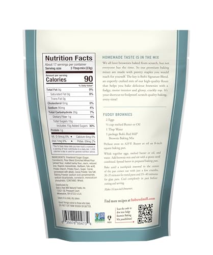 Image of Bob's Red Mill Fudgy Brownie Baking Mix, 14oz (4 Pack)