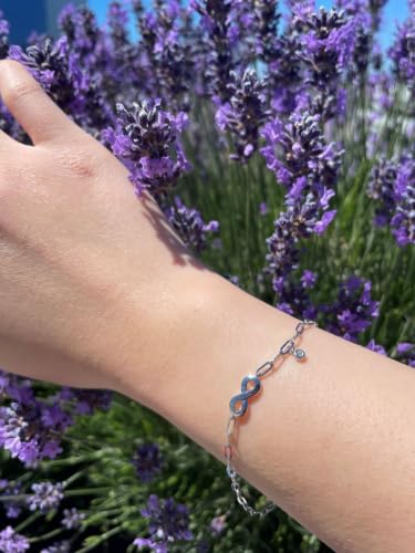 Image of Polar Light Signature Canadian Diamond Charm Bracelet in .925 Sterling Silver - Choice of Rolo or Paperclip Style Chain