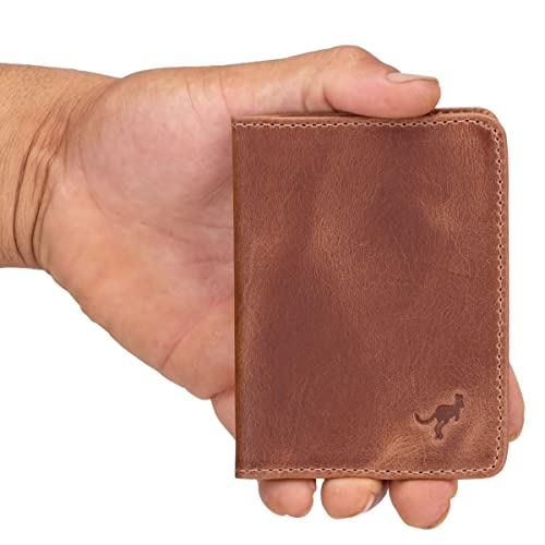 Carteira Masculina Pequena Couro Porta Cartões Vertical (MARROM)