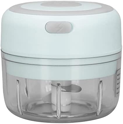Electric Garlic Chopper, USB Rechargeable Mini Garlic Chopper Grinder Cordless Small Food Processor Masher for Onion Vegetable Chili Pepper Spice Ginger Meat (Green)