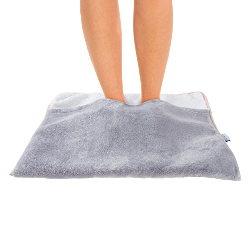 Bluestone Electric Foot Warmer-Heating Pad with 3 Settings, Auto Shut Off, and Detachable