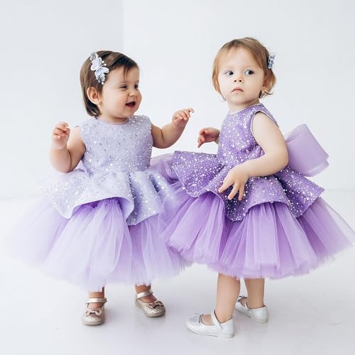 Sequin Baby Girls Pageant Dress Flower Girls Bow Tutu Dress Princess Birthday Party Dresses4