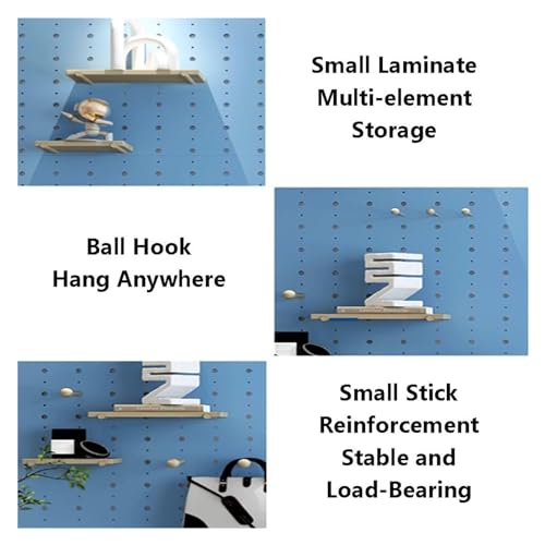 Kit d'organisation de panneau perforé mural en bois en forme d'arc esthétique et durable - 6