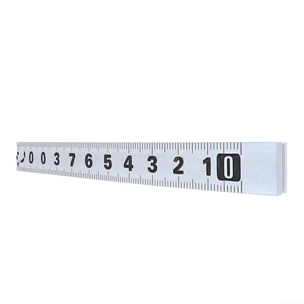 Klebebandmaß Edelstahl 13mm Breit Abriebfest(5-Reverse) | Edelstahl Material, , für hart, selbstklebende Rückseite, für holz Metall Glas, 5m Länge