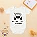 RETKCUL Player 4 Has Entered the Game Bodysuits, Gaming Gamer Baby Romper Short Sleeve Infant Fashion Toddler Clothing, Newborn Gifts Girls Unisex (White, 3-6 Month)