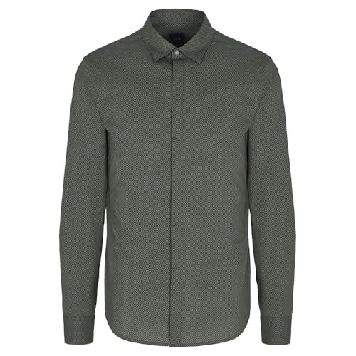 Armani Exchange 6DZC25-ZNEAZ chemise manches longues XS coupe ajustée homme