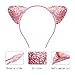 Koolgil Girl's Cute Fashion Glitter Cat Ears Headband Kitten Ears Hairband for Halloween Cosplay Party Travel Photography (A- Colorful)