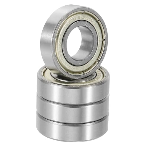 Image of sourcing map 4 Pack 6900ZZ Deep Groove Ball Bearings, 10x22x6mm Chrome Steel Double Shield Bearing for Electric Motor, Home Appliances, Garden Machinery, (ABEC5)