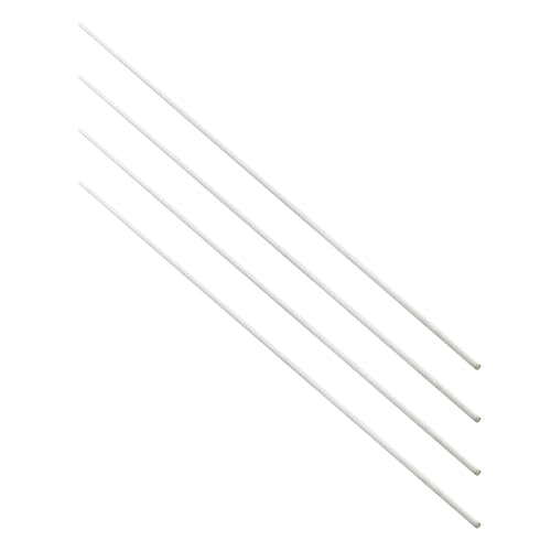 Othmro 4 barras redondas de plástico ABS de 0.157 in de diámetro exterior de 1.6 ft de longitud, varillas de plástico redondo de plástico para