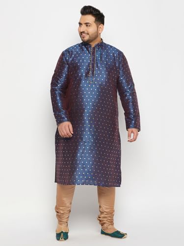 Image of Vastramay Plus Men's Silk Blend Kurta Pyjama Set
