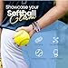 SPORTYBELLA Adjustable Braided Bracelet with Softball Charm - Red/White, Perfect for Softball Players, Teams & Coaches