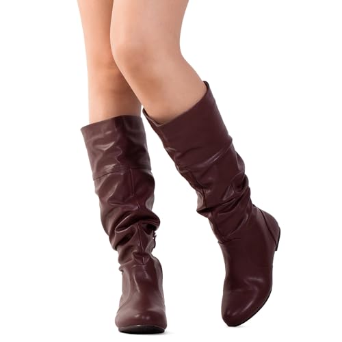 RF ROOM OF FASHION Women's Slouchy Knee High Hidden Pocket Boots (REGULAR CALF)4