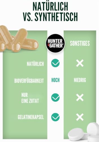 Hunter & Gather Lammleber und Herz Kapseln aus Ganztiernutzung – 90 Kapseln | Grasgefüttertem isländischen Lamm | 100% rohe gefriergetrocknete | Keine GMV-Fütterung, Antibiotika oder Hormone