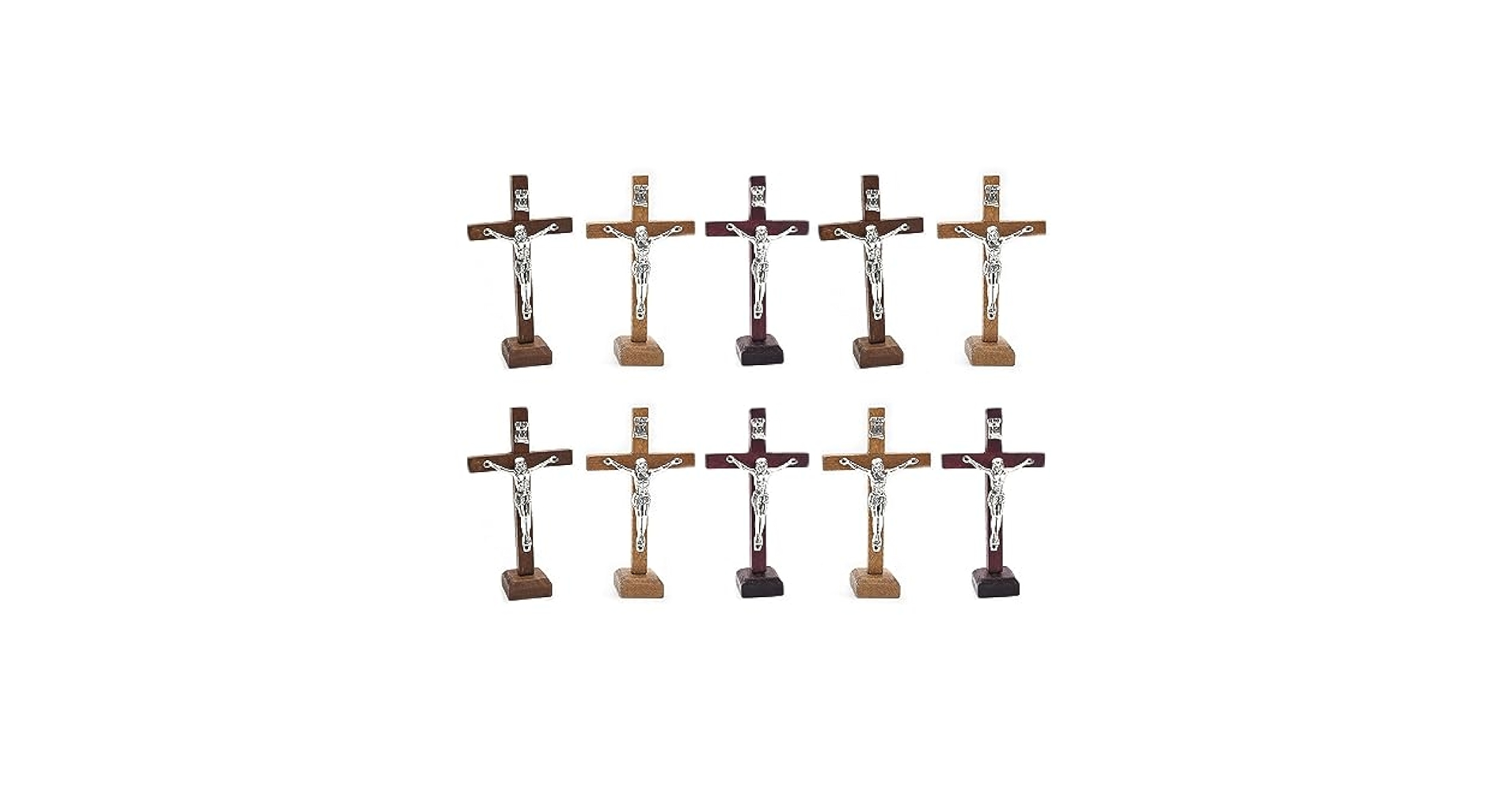 Amazon.com: JAGTRADE 10pcs Wooden Cross Ornament Tabletop
