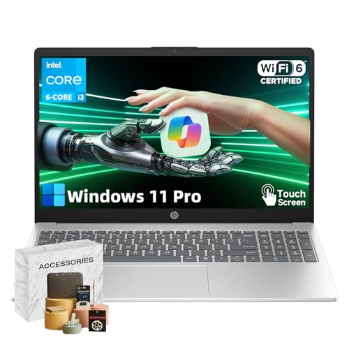 HP 2025 15.6インチ タッチスクリーンノートパソコン - Intel 第13世代 6-Core i3 (最大4.5GHz) ? 32GB RAM、1TB SSD ? HDアンチグレア ? Ai Copilot ? ビジネス&学生向け ? Wi-F