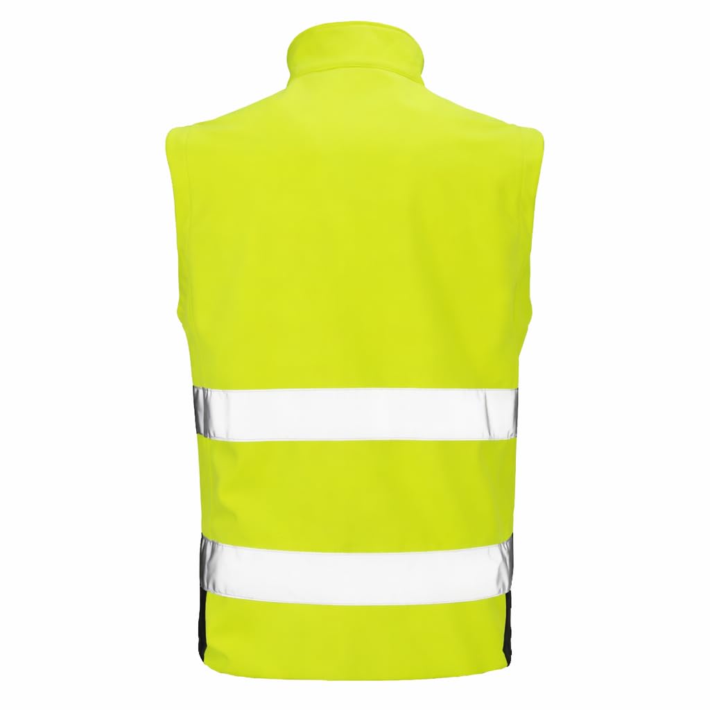 Herren Softshell Sicherheitsweste personalisierbar mit Logo oder Text | Wasserdicht | 100% Polyester | S–4XL | bedruckte Arbeits- & Firmenweste