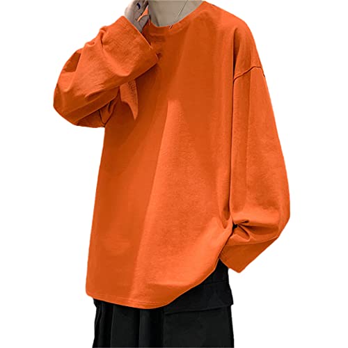 Sweat à capuche streetwear homme xxl orange vêtement ample manches longues