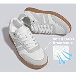 Damen Klassische Retro Sneaker mit Gummisohle - Modische Leder-Freizeitschuhe für Tennis und Skateboarden, rutschfeste Turnschuhe – Bild 5
