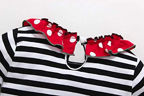 Noubeau Christmas Outfit Toddler Infant Baby Girls Ruffle Top Clothes Set Deer Print Shirt Dress Pants Set4