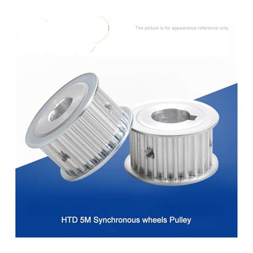 Poulie HTD5M 25 dents alésage claveté 12.7mm pour solutionner le décalage d'axe en impression 3D
