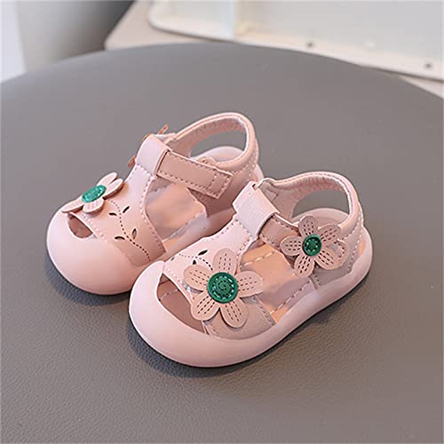 Baby Girls Cute Flowers Sandals Closed Toe Toddler Walking Shoes Strap Soft Rubber Sole Non Slip Summer Outdoor4
