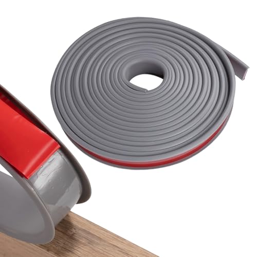 Cinta Autoadhesiva para Muebles, 5m x 16mm TPE Cantos Autoadhesivos, Plegable Cintas para Cantos, Cinta en Forma de U para Juntas de Esquinas, para Mesas y Armarios, Gris