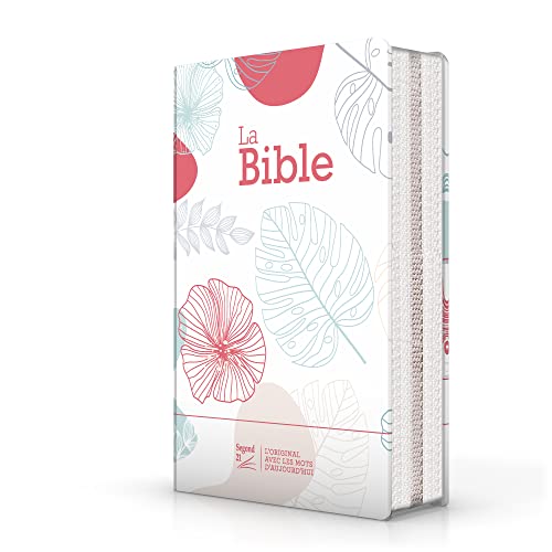 Bible Segond 21 compacte : couverture souple toilée motif fleuri avec fermeture éclair