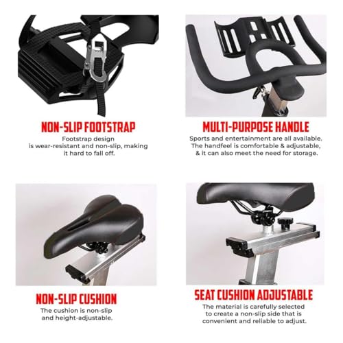 Image of LET'S PLAY Sb-016 Commercial Spin Bike Exercise Cycle For Home Gym Fitness Workout Cardio Training, 25 Kg Flywheel, 50 Level Adjustable Resistance, Silent Belt Drive,150kg User Weight Support
