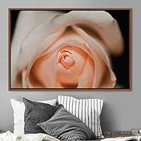 Framed Canvas Wall Art Blooming Closeup Botanical Chic Closeup Expressive Multicolor Photography Realism Ultra - 16x24 inches
