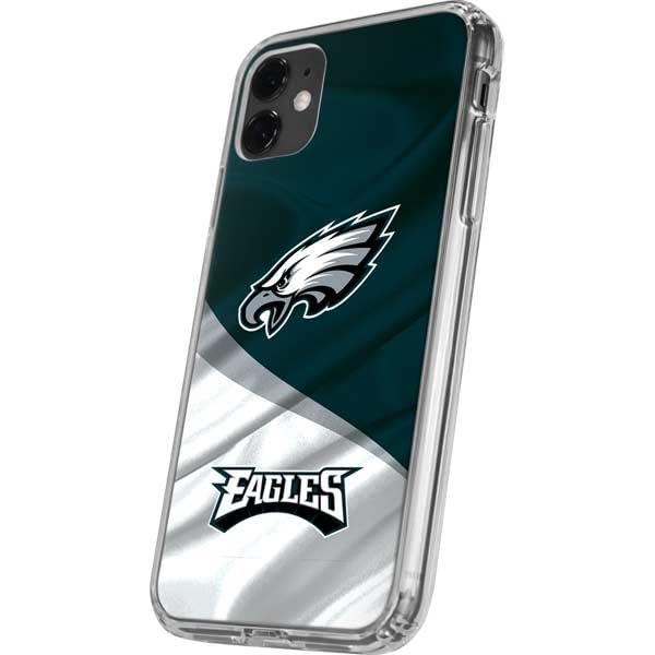Skinit Clear Phone Case Compatible with iPhone 11 - Officially Licensed NFL Philadelphia Eagles Design