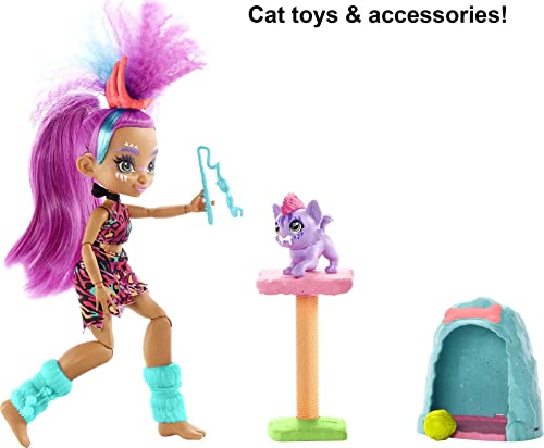 Muñeca Cave Club Purr-FECT con Accesorios y Gatito miniatura 3