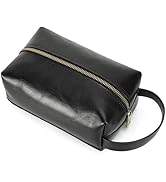 CONTACT'S FAMILY Electronics Essentials Organizer Case, Portable Storage Leather Pouch Bag for Ev...