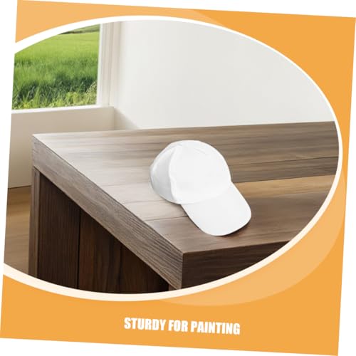 CLISPEED 6pcs Baseball Cap Blank Sun Hat for Boys Creative DIY Painting Lightweight Breathable for Outdoor Activities School Trips and Summer Crafts White3