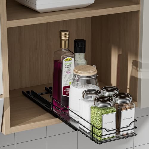Miniatura 4 de Zddloinp Especieros Con Cajón Deslizante, Organizador Especias Y Armario De Cocina, Estante Organizador 26.4 11.8 5.6cm