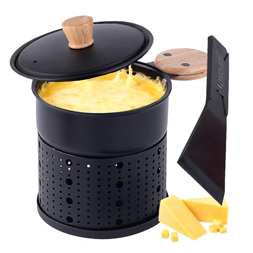 Raclette con Velas - Cazuela de Raclette Portátil para 2 Personas - Calentador de Mesa...