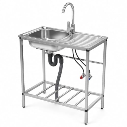 Zuhne 36 Inch Outdoor Sink with Drainboard