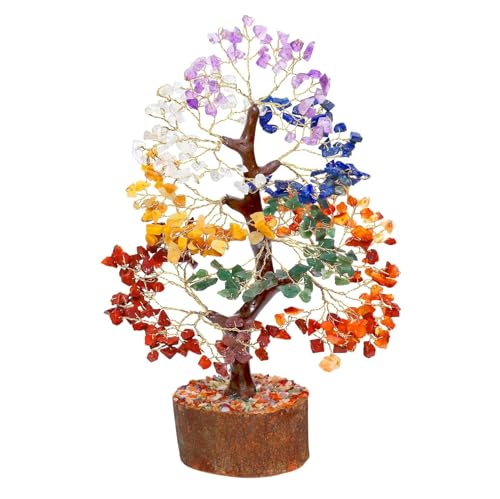 Image of ADITYA Gift Gallery | Seven Chakra Tree of Life for Positive Energy - Feng Shui Decor Crystals and Healing Stones, Money Tree, Room Decor 7 Chakra, Stone, Healing Crystals, Spiritual Gifts