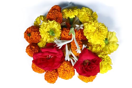 Fresh Assorted Pooja Flowers (Approx.180gm)